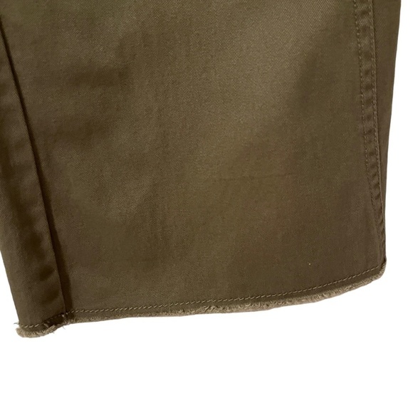DKNY Jeans Olive Green Cropped Frayed Hem Size 8 - Picture 5 of 10
